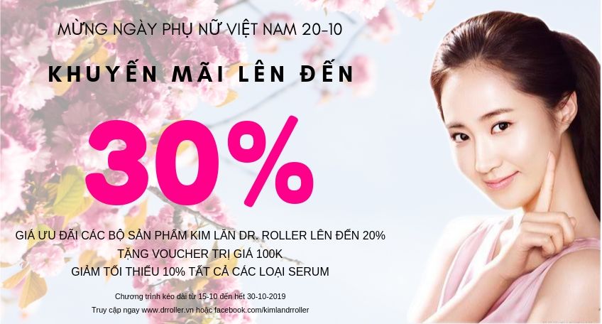 Dr. Roller Vietnam khuyến mãi ngày Phụ Nữ Việt Nam 20-10-2019