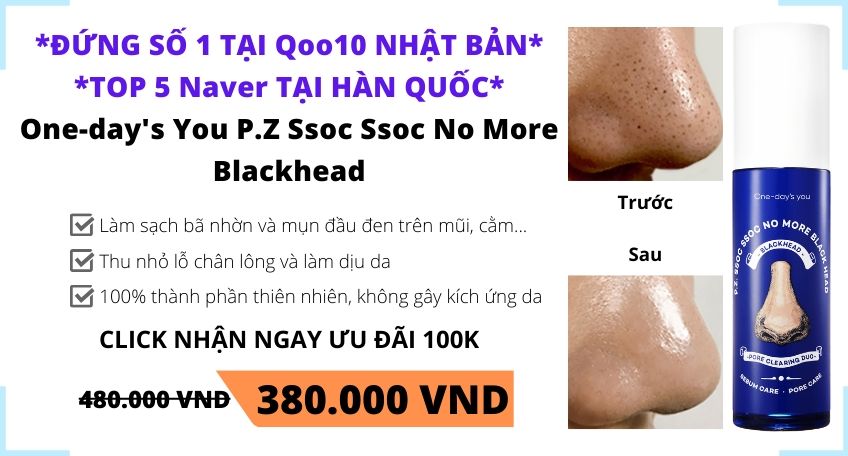 Nước Làm Sạch Bã Nhờn Và Mụn Đầu Đen One-day's You P.Z Ssoc Ssoc No More Blackhead