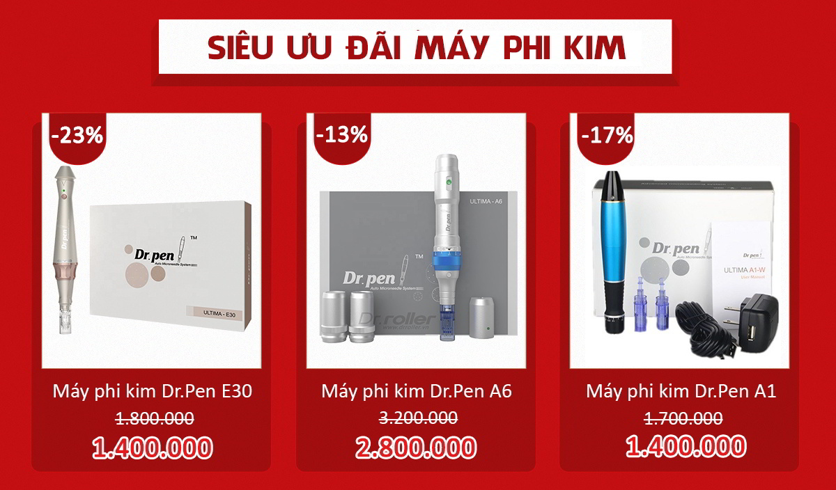 Siêu ưu đãi máy lăn kim, phi kim Dr. Pen chính hãng