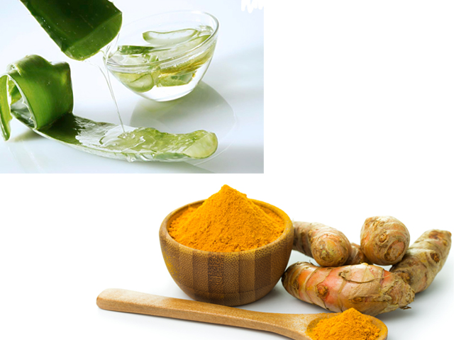 Cách trị sẹo lõm bằng nghệ tươi và nha đam