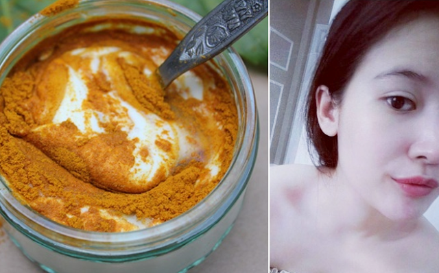 Nghệ tươi và sữa chua tác dụng làm mờ sẹo, sáng da 