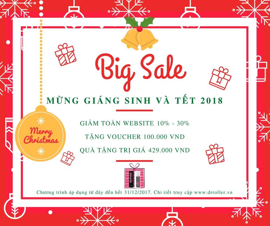 Mừng NOEL và NĂM MỚI 2018 khuyến mãi lớn nhất năm 30% và quà tặng hấp dẫn